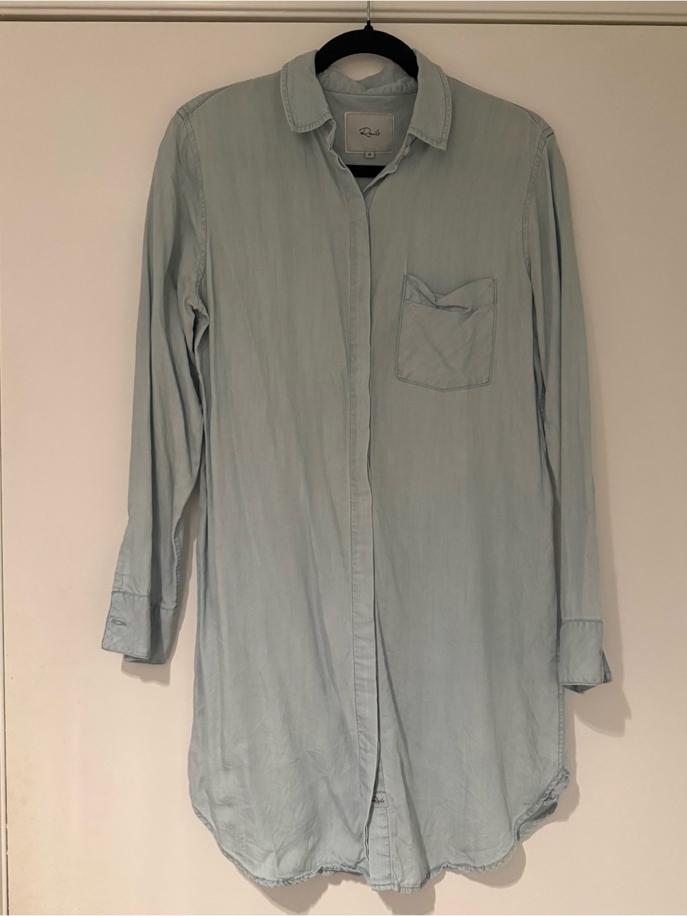 Chambray Denim Shirt Dress EUC